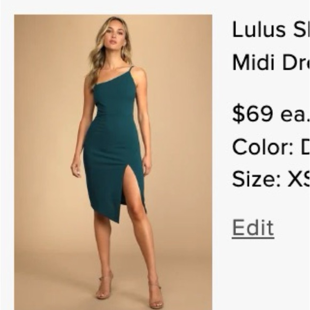 Bodycon Cocktail Dress by Lulus with slit